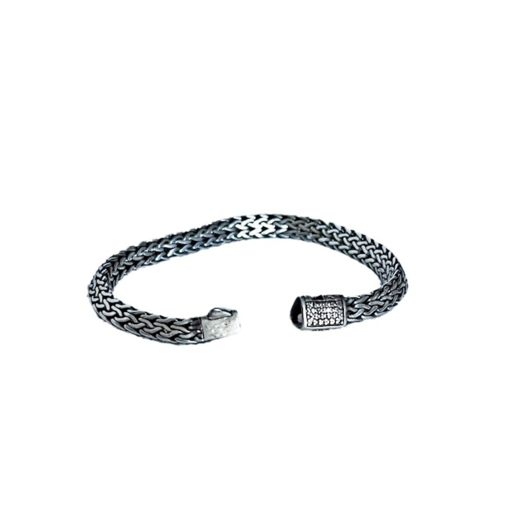 John Hardy Classic Chain Reversible Diamond Bracelet - Metallic
